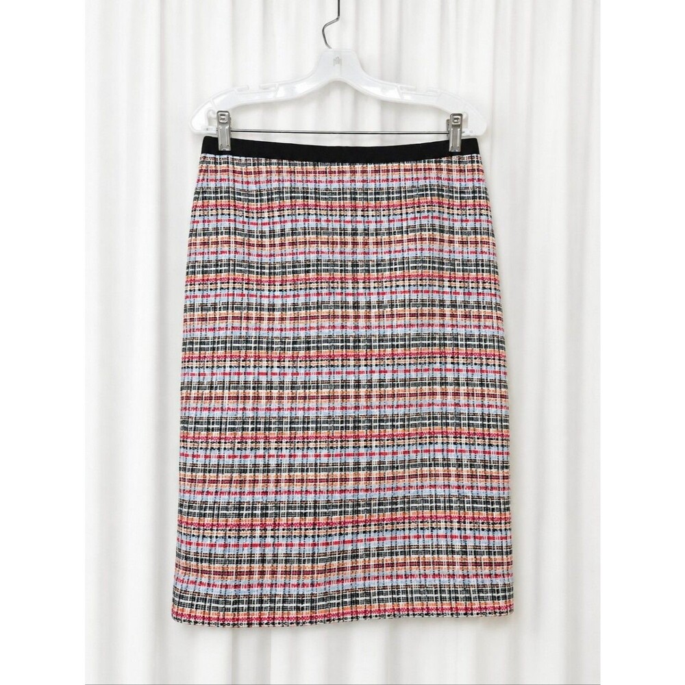 Talbots Multicolor Textured Metallic Tweed Woven Lined Career Wear Pencil Skirt
